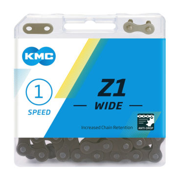 Цепь “KMC” (Z-1) 1 скор. (112 звеньев), тормозная, с замком, инд. упаковка