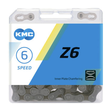 Цепь “KMC” (Z-6) 6 скор. (116 звеньев) с замком, инд. упаковка